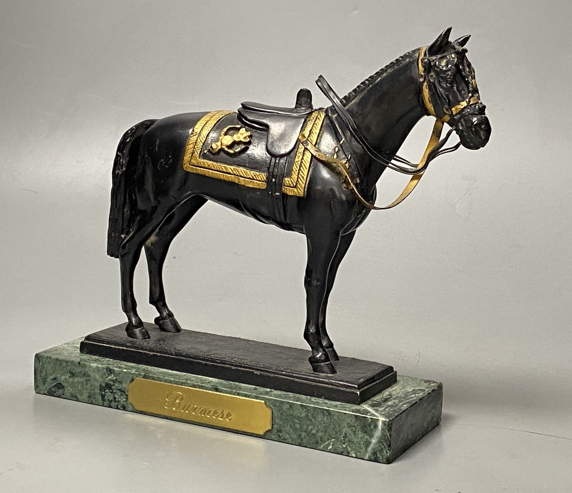 A bronze model of a horse Burmese